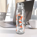 MILTON Helix 1000 Pet Water Bottle, Set of 6, 1 Litre Each, Orange, Reusable Plastic Fridge Bottle, BPA Free and Leak Proof Bottles for Travel, Work