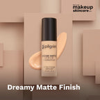 Pilgrim Medium Golden Beige Serum Liquid Foundation, Matte & Poreless,30 ml