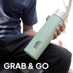 CELLO H2O Matt Stainless Steel Water Bottle for Office & Daily Use 1000ml Light Green | Single Wall Freezer & Fridge Safe, Lightweight Stylish Leakproof Rustproof Steel Water Bottle for School Travel