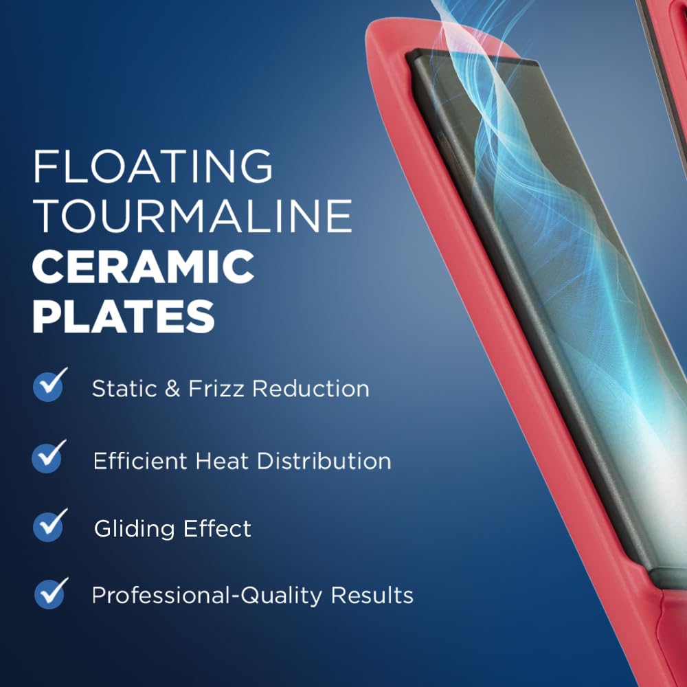 Ikonic Professional Vibe Hair straightener-Peach| Straightener with AI Technology| Ceramic Floating Plates| Ionic Technology| Easy to Use
