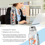 MILTON Helix 1000 Pet Water Bottle, Set of 6, 1 Litre Each, Orange, Reusable Plastic Fridge Bottle, BPA Free and Leak Proof Bottles for Travel, Work