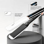 VGR V-519 Professional Hair Straightener - 38mm Ceramic Coating Plates, Max 450°F Heat, LED Display, 7 Temperature Settings, 2.0m Swivel Cord, Ultimate Styling Tool for Women & Salon Use (White)