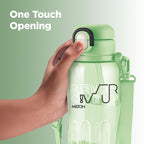 MILTON Regan 850 2-in-1 Lid Sip or Gulp Water Bottle | Sturdy Handle And Strap I BPA Free| Food-Grade | One-Touch Open | Leak-Proof | Ideal for Office, School, College, Gym | 836ml, Green