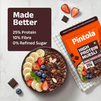 Pintola 25g High Protein Dark Chocolate & Cranberry Muesli 400g, No Refined Sugar, High Fibre, Breakfast Cereal