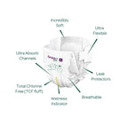 Bambo Nature Premium Baby Tape Diapers for New Born Baby XS Size (2-4 Kgs) - Super Absorbent, Breathable, Extra Soft, Dermatologically Tested, Hypoallergenic Nappies With A Wetness Indicator, 66 Count