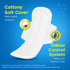 Stayfree Secure xl | Cottony Soft Sanitary Pads for Women | With LeakLock Technology | Odour Control | Absorbs upto 100% fluid | Up to 12 Hours of Protection | 40 Pads (Pack of 2)