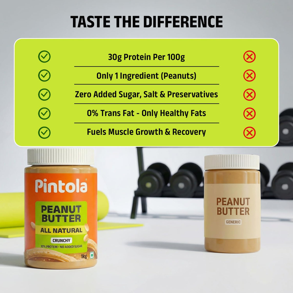 Pintola All Natural Peanut Butter Crunchy 1kg