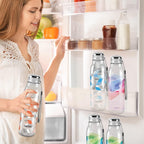 MILTON Helix 1000 Pet Water Bottle, Set of 6, 1 Litre Each, Orange, Reusable Plastic Fridge Bottle, BPA Free and Leak Proof Bottles for Travel, Work