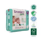 Bambo Nature Premium Baby Tape Diapers for New Born Baby XS Size (2-4 Kgs) - Super Absorbent, Breathable, Extra Soft, Dermatologically Tested, Hypoallergenic Nappies With A Wetness Indicator, 66 Count