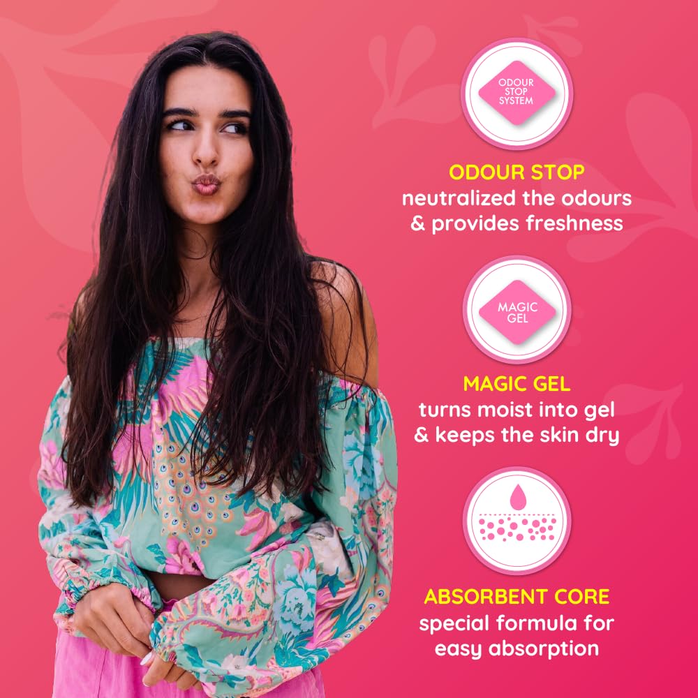 Bella Classic Comfort Maxi Drai Sanitary Pads XL - 20pcs | Maximum Dryness | 28 Cm Long With Wings | Rash Free Period | Suitable For Heavy Flow | Disposable Wrap | Lock Gel & Odor stop