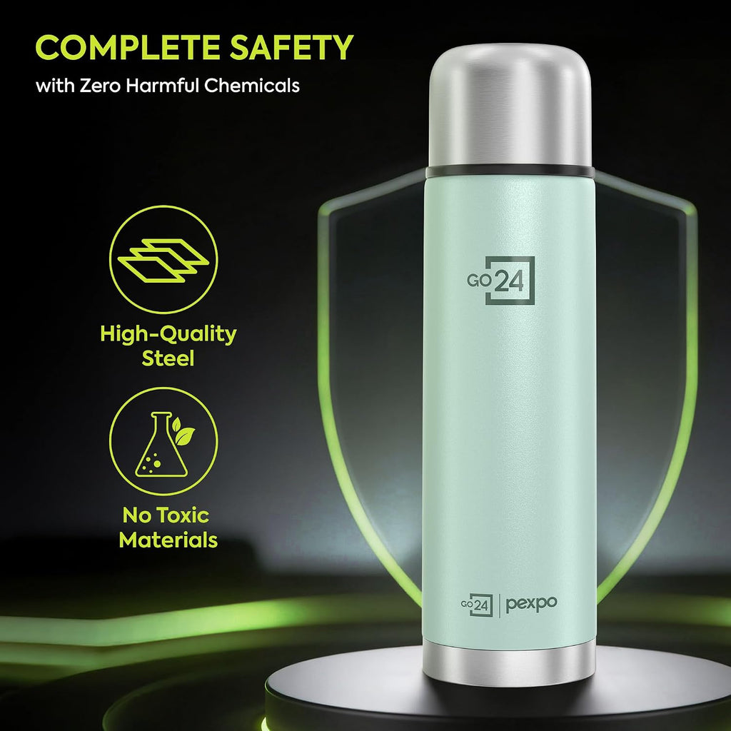 Stainless Steel Water Bottle Flamingo Sea Green 1000ml