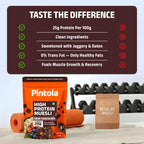 Pintola 25g High Protein Dark Chocolate & Cranberry Muesli 400g, No Refined Sugar, High Fibre, Breakfast Cereal