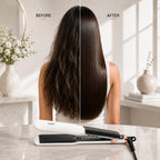 VGR V-519 Professional Hair Straightener - 38mm Ceramic Coating Plates, Max 450°F Heat, LED Display, 7 Temperature Settings, 2.0m Swivel Cord, Ultimate Styling Tool for Women & Salon Use (White)