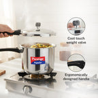Prestige Popular Stainless Steel Outer Lid Pressure Cooker, 3 Litres, Silver