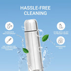 Milton Flip Lid 1000 Thermosteel Water Bottle 1 LTR, 24 Hr Hot and Cold I Leak Proof Lid, ISI Certified I Vacuum Insulated I for Office, Gym, School I Silver