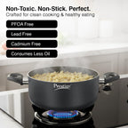 Prestige Omega Deluxe Granite Sauce Pan with Lid, 240mm