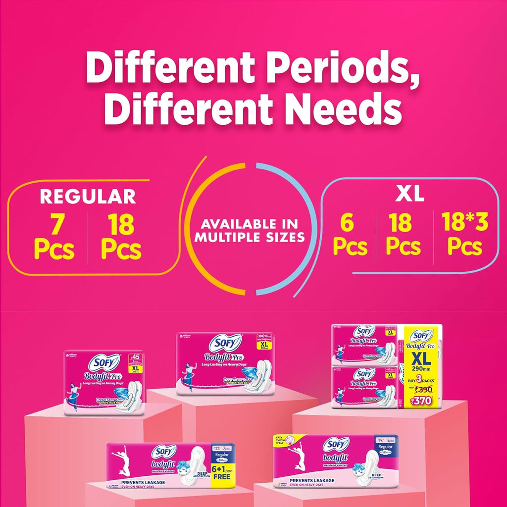 Sofy AntiBacteria XL+ - 323mm | 44 Count pads