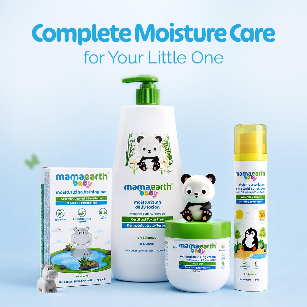 Mamaearth Moisturizing Bathing Bar For Babies - 75 g x 2 | Infused with Goat Milk, Oatmeal and Shea Butter | Gently Cleanses, Retains Moisture, Balanced at 5.5 pH