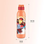 MILTON Marvel Caper 1000 Stainless Steel Water Bottle 870 ml, Single Walled, ISI Certified I Leak Proof Lid, Rust Proof I For School, Office, Gym I Orange
