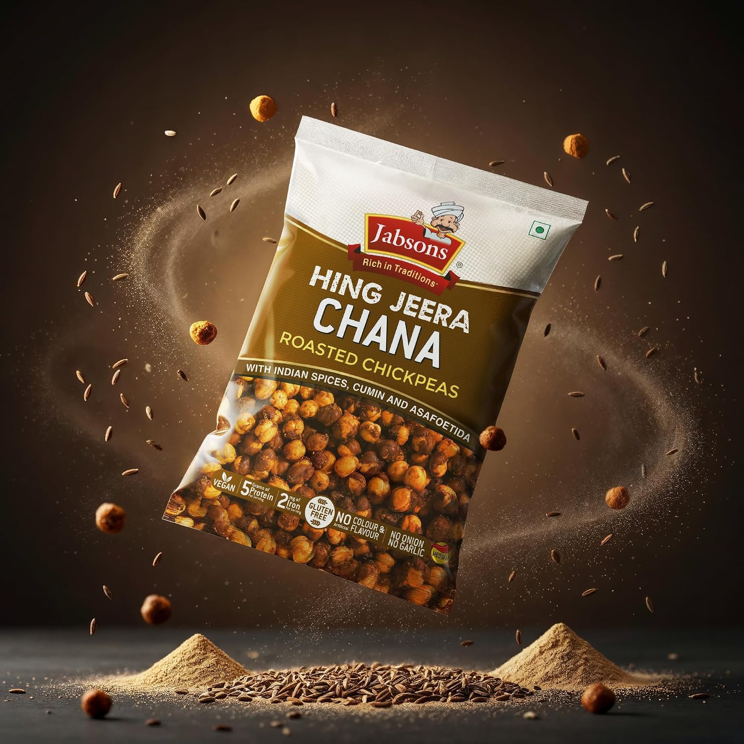 Jabsons Roasted Chana Hing Jeera | Contains Black Chana