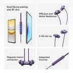 realme Buds Wireless 5 ANC in Ear Bluetooth Headphones,50dB ANC, 13.6mm Dynamic Bass Driver,360? Spatial Audio,45ms Low Latency,Upto 38hrs Playback,IP55 Rating,Dual Device Connection(Twilight Purple)