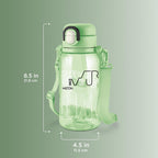 MILTON Regan 850 2-in-1 Lid Sip or Gulp Water Bottle | Sturdy Handle And Strap I BPA Free| Food-Grade | One-Touch Open | Leak-Proof | Ideal for Office, School, College, Gym | 836ml, Green