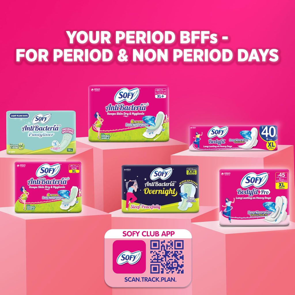Sofy AntiBacteria XL+ - 323mm | 44 Count pads