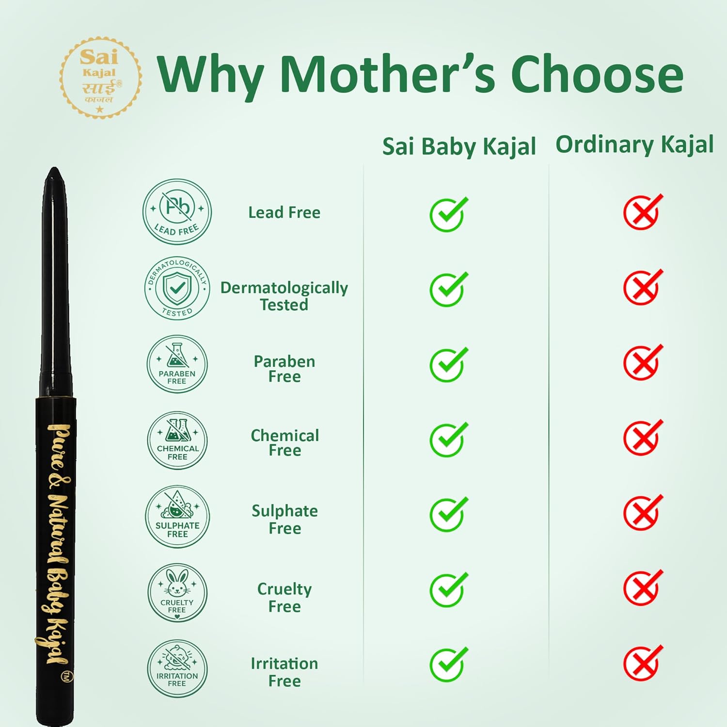Sai™ Baby Kajal Pencil for Newborn