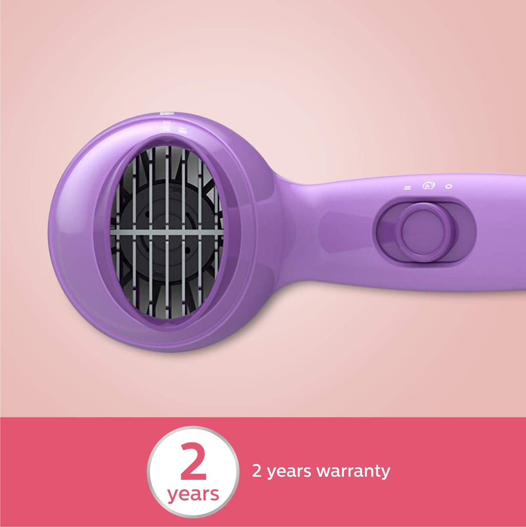 Philips India's No.1 Hair Styling Brand -Hair Dryer 1000W |Blow Dry for Men & Women | 2 Heat Settings| ThermoProtect tech |Travel-Friendly, Quick Dry, Frizz Control | For Indian Hair |HP8100/46 Purple