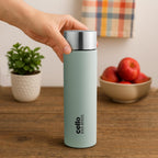 CELLO H2O Matt Stainless Steel Water Bottle for Office & Daily Use 1000ml Light Green | Single Wall Freezer & Fridge Safe, Lightweight Stylish Leakproof Rustproof Steel Water Bottle for School Travel