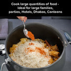 Hawkins Futura 8 Litre BigBoy Biryani Handi, Nonstick Pot with Hard Anodised Lid, Sauce Pan for Cooking and Serving Biriyani, Black (NBH8)
