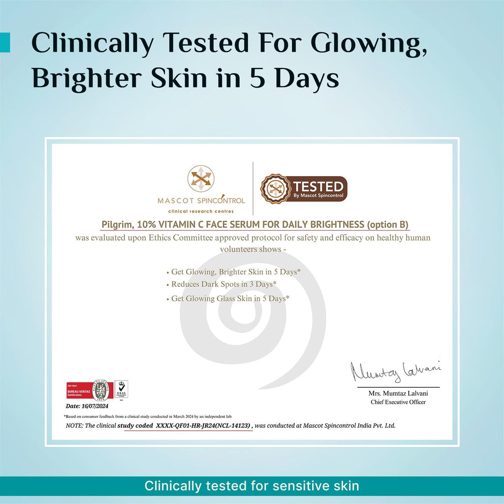 Pilgrim 10% Vitamin C Face Serum 10 ml for Glowing Skin