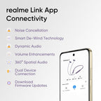 realme Buds Wireless 5 ANC in Ear Bluetooth Headphones,50dB ANC, 13.6mm Dynamic Bass Driver,360? Spatial Audio,45ms Low Latency,Upto 38hrs Playback,IP55 Rating,Dual Device Connection(Twilight Purple)