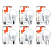 Orient Electric 9W High Glow LED bulb| 180-degree wide beam angle| Voltage surge protection up to 4 kV| 6500K, Cool White| B22d base| Made in India| Pack of 6