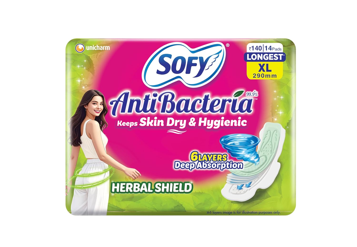 Sofy AntiBacteria XL - 290mm | 14 Pads