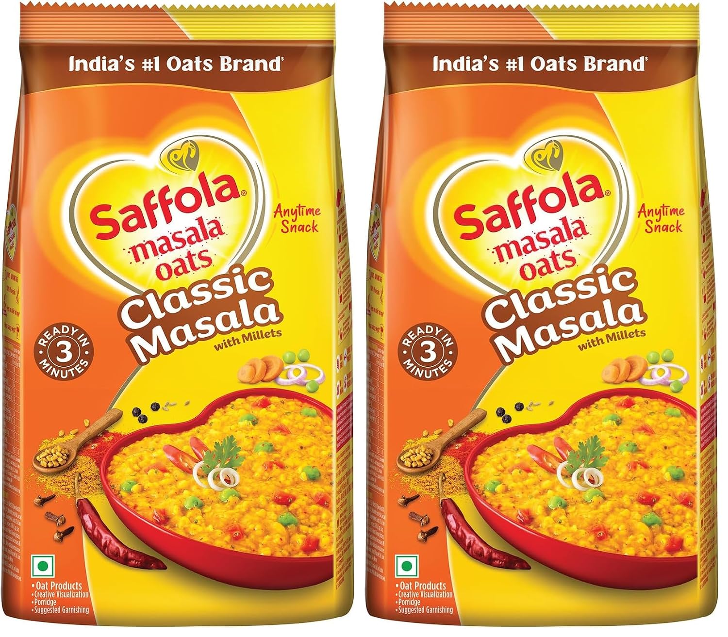 Saffola Masala Oats| 750g(Pack of 2)