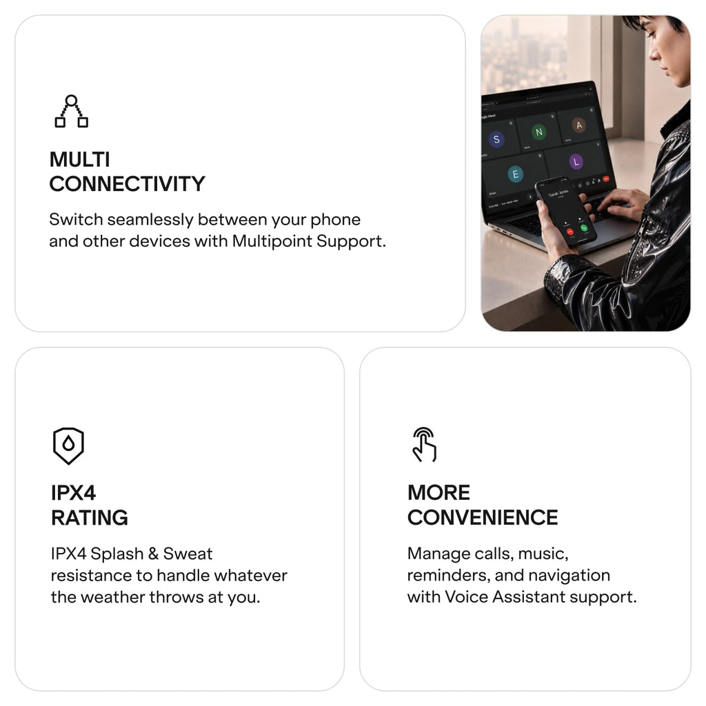 boAt 2026 Launch Airdopes ProClip, Air Conduction Tech,Feather-Light Earbuds, Clip-On Design,All Day Wear Comfort,52H Battery,12mm Dynamic Drivers,App Support,BT v6.0,OWS Earbuds with mic(Silk Grey)