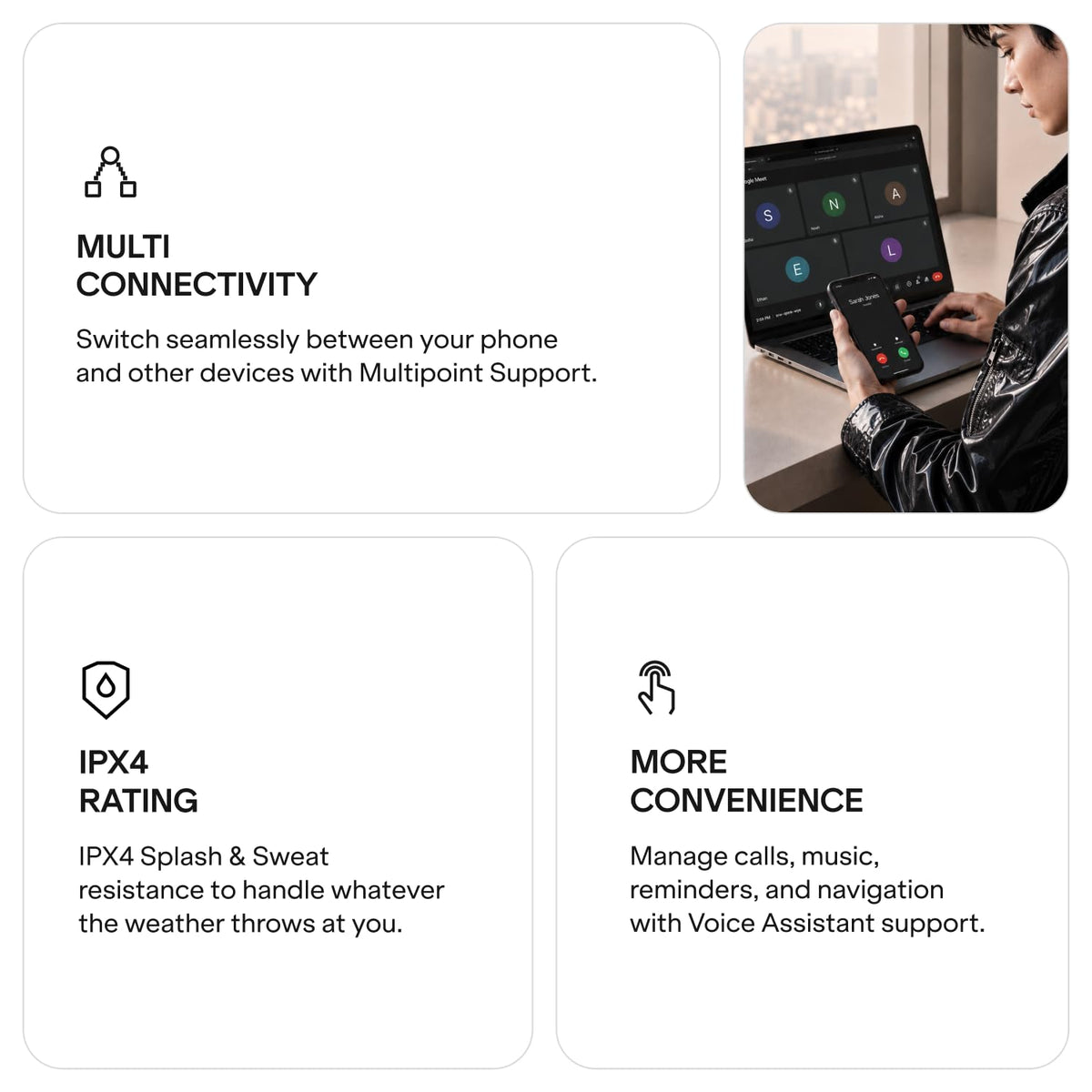 boAt 2026 Launch Airdopes ProClip, Air Conduction Tech,Feather-Light Earbuds, Clip-On Design,All Day Wear Comfort,52H Battery,12mm Dynamic Drivers,App Support,BT v6.0,OWS Earbuds with mic(Silk Grey)