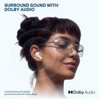 boAt 2026 Launch Airdopes Prime 800D, Surround Sound by Dolby Audio, 45H Battery, Quad Mic AI-ENx™, 11mm Drivers, ASAP™ Charge,App Support Wireless Bluetooth TWS Earbuds with mic(Swedish White)