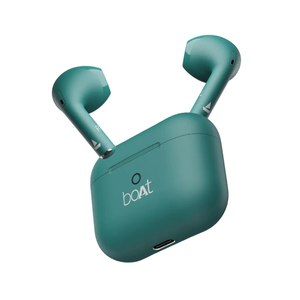 boAt Airdopes Joy, 35Hrs Battery, Fast Charge, IWP Tech, Low Latency, 2Mic ENx, Type-C Port, v5.3 Bluetooth Earbuds, TWS Ear Buds Wireless Earphones with mic(Dark Cyan)