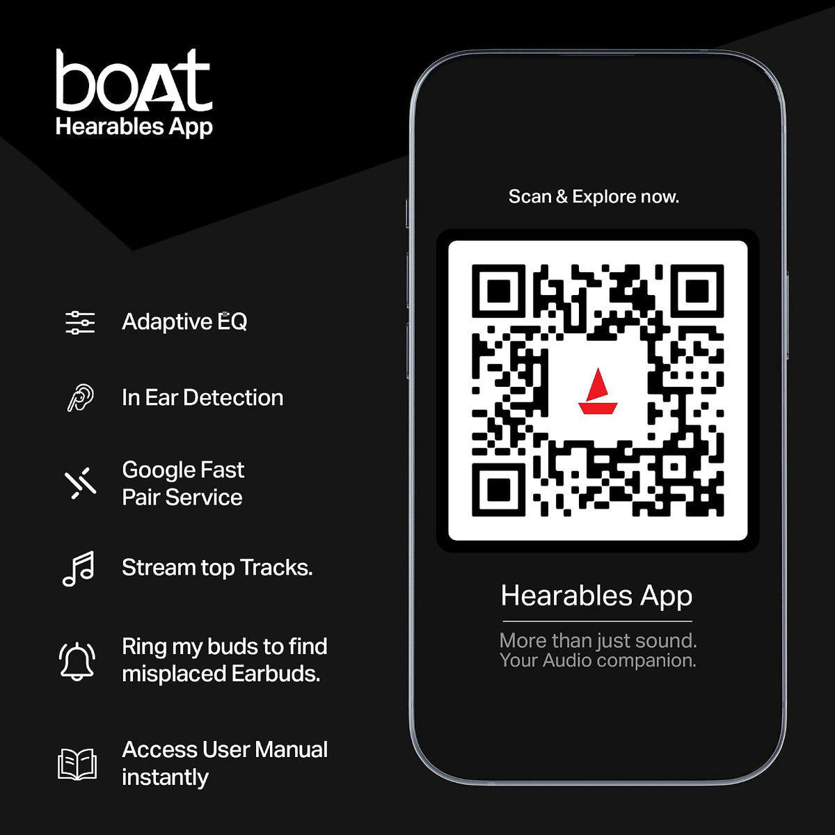 boAt Airdopes Prime 701 ANC, 46dB Hybrid ANC, 50Hr Battery, Real Spatial Audio,Multidevice Connect,App Support, Bluetooth Earbuds, TWS Ear Buds Wireless Earphones with mic (Titanium Blue)