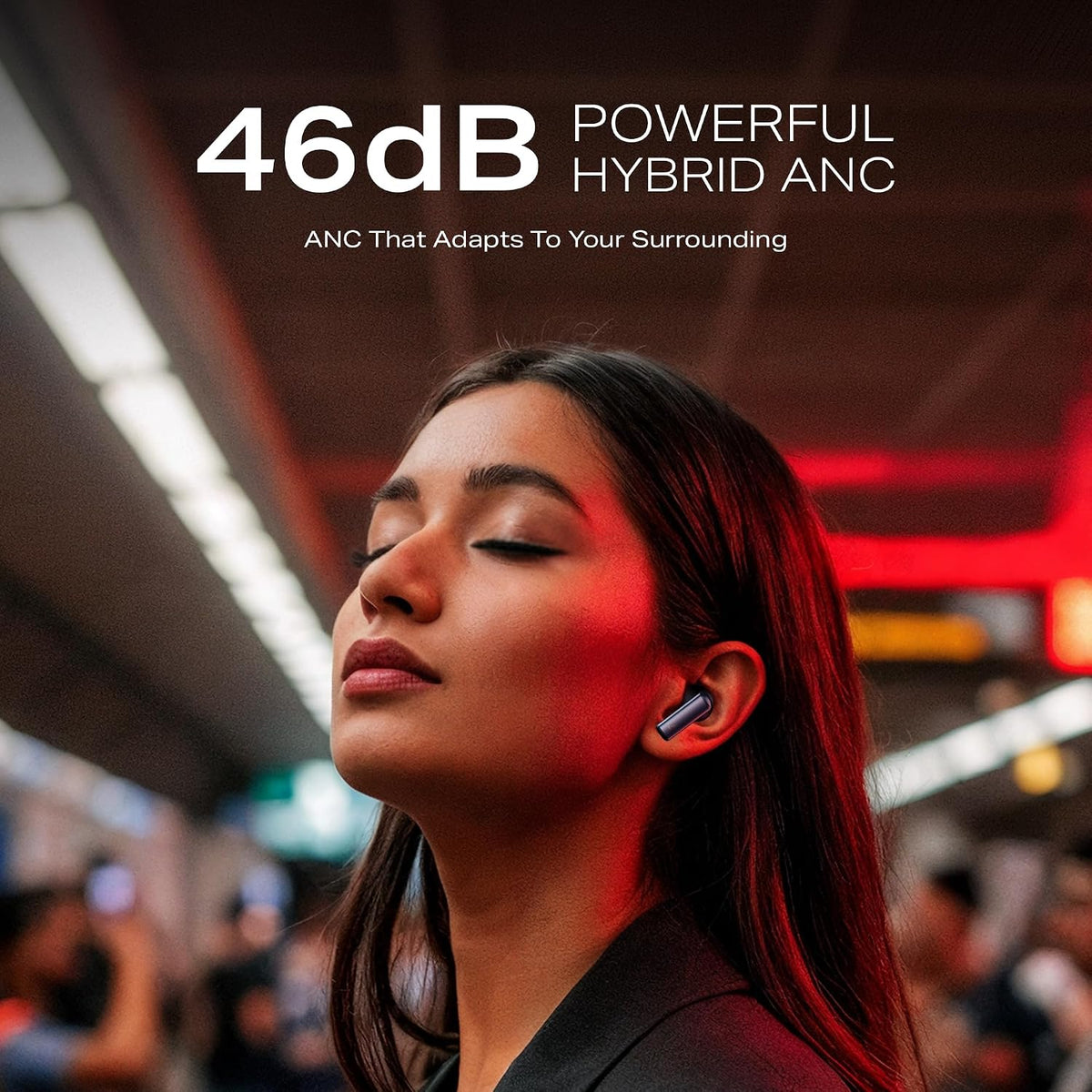 boAt Airdopes Prime 701 ANC, 46dB Hybrid ANC, 50Hr Battery, Real Spatial Audio,Multidevice Connect,App Support, Bluetooth Earbuds, TWS Ear Buds Wireless Earphones with mic (Titanium Blue)