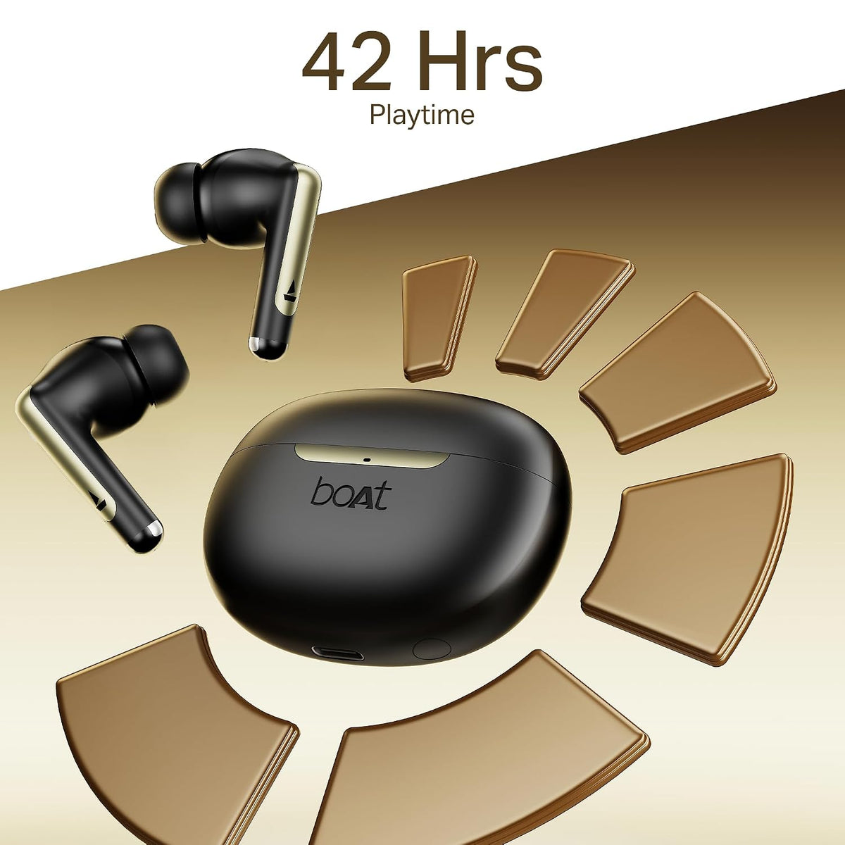 boAt Airdopes 141 Elite ANC, ANC(~35dB), 4Mics ENx Tech, 42H Battery, Fast Charge,Stream Ad Free Music via App Support, IPX5, Bluetooth Earbuds, TWS Ear Buds Wireless Earphones with mic (Black)
