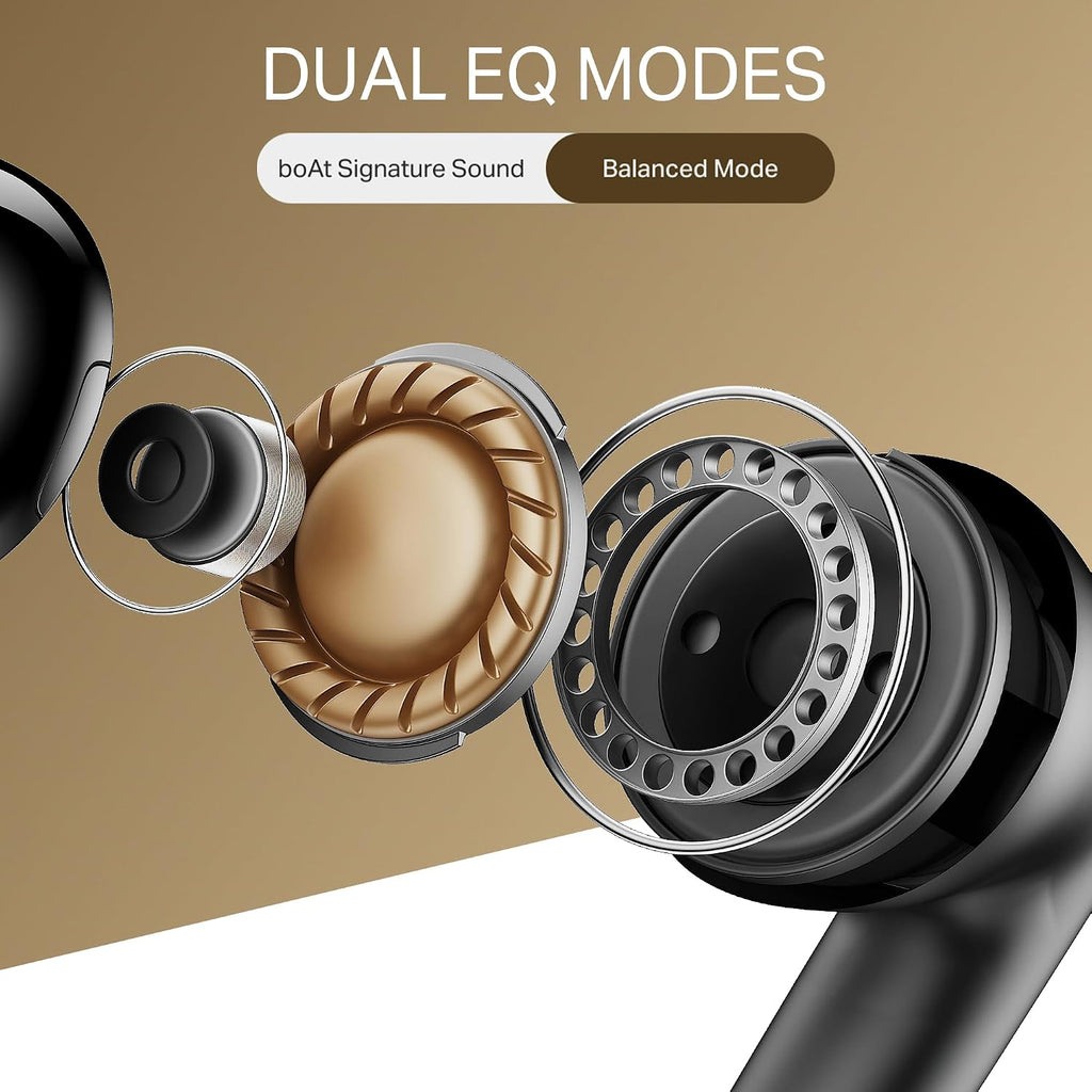 boAt Airdopes 141 Elite ANC, ANC(~35dB), 4Mics ENx Tech, 42H Battery, Fast Charge,Stream Ad Free Music via App Support, IPX5, Bluetooth Earbuds, TWS Ear Buds Wireless Earphones with mic (Black)