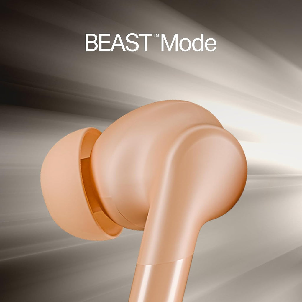 boAt Airdopes 141 Gen 2, 4 Mics ENx Tech, 48 Hrs Playback, Free Music Streaming, Fast Charge, Low Latency, IPX4, v5.4 Bluetooth Earbuds, TWS Ear Buds Wireless Earphones with mic (Orange)