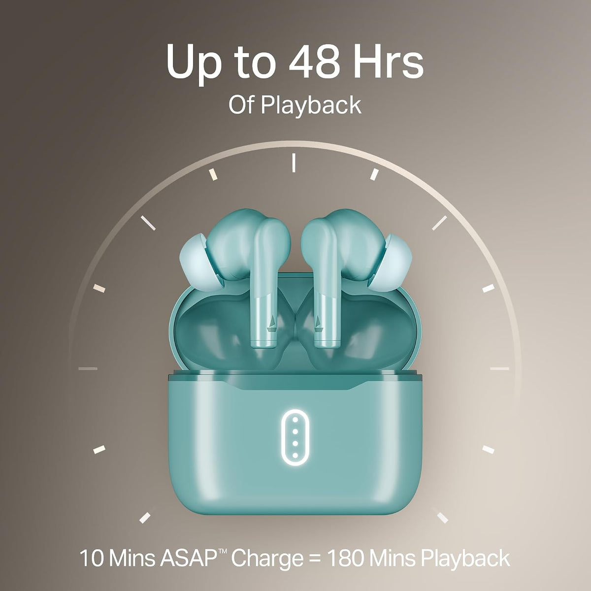 boAt Airdopes 141 Gen 2, 4 Mics ENx Tech, 48 Hrs Playback, Free Music Streaming, Fast Charge, Low Latency, IPX4, v5.4 Bluetooth Earbuds, TWS Ear Buds Wireless Earphones with mic (Teal)