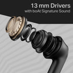 boAt Airdopes 219, 4Mics ENx, 40H Battery, Best in Segment for Calling, App Support, Bluetooth Earbuds, TWS Ear Buds Wireless Earphones with mic (Carbon Black)