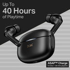 boAt Airdopes 219, 4Mics ENx, 40H Battery, Best in Segment for Calling, App Support, Bluetooth Earbuds, TWS Ear Buds Wireless Earphones with mic (Carbon Black)