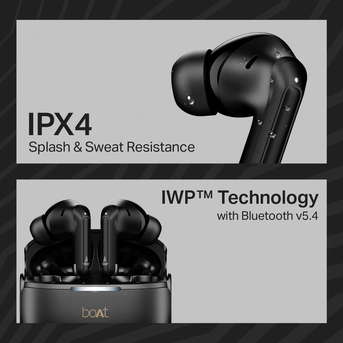 boAt Airdopes 219, 4Mics ENx, 40H Battery, Best in Segment for Calling, App Support, Bluetooth Earbuds, TWS Ear Buds Wireless Earphones with mic (Carbon Black)