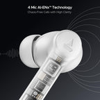 boAt Airdopes 300, Cinematic Spatial Audio, 50HRS Battery, 4Mic AI ENx, Fast Charge, App Support, Low Latency, IPX4, v5.3 Bluetooth Earbuds, TWS Ear Buds Wireless Earphones with mic (Chrome White)